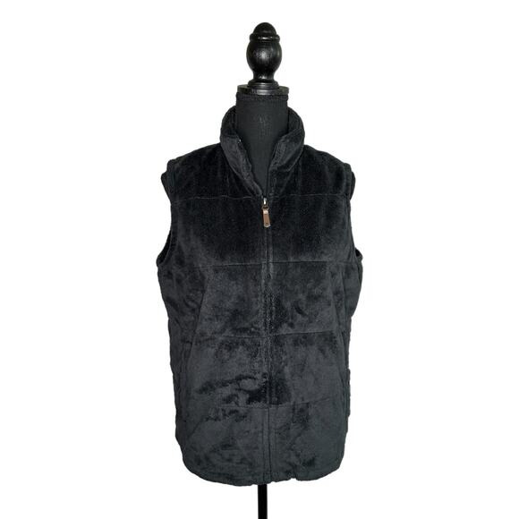 Columbia Women’s Black Fleece Vest, Large, Pre-owned - Picture 1 of 5